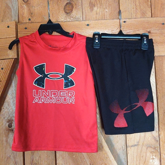 Boys Size 4 Summer Tank Outfit Under Armour - Picture 9 of 9